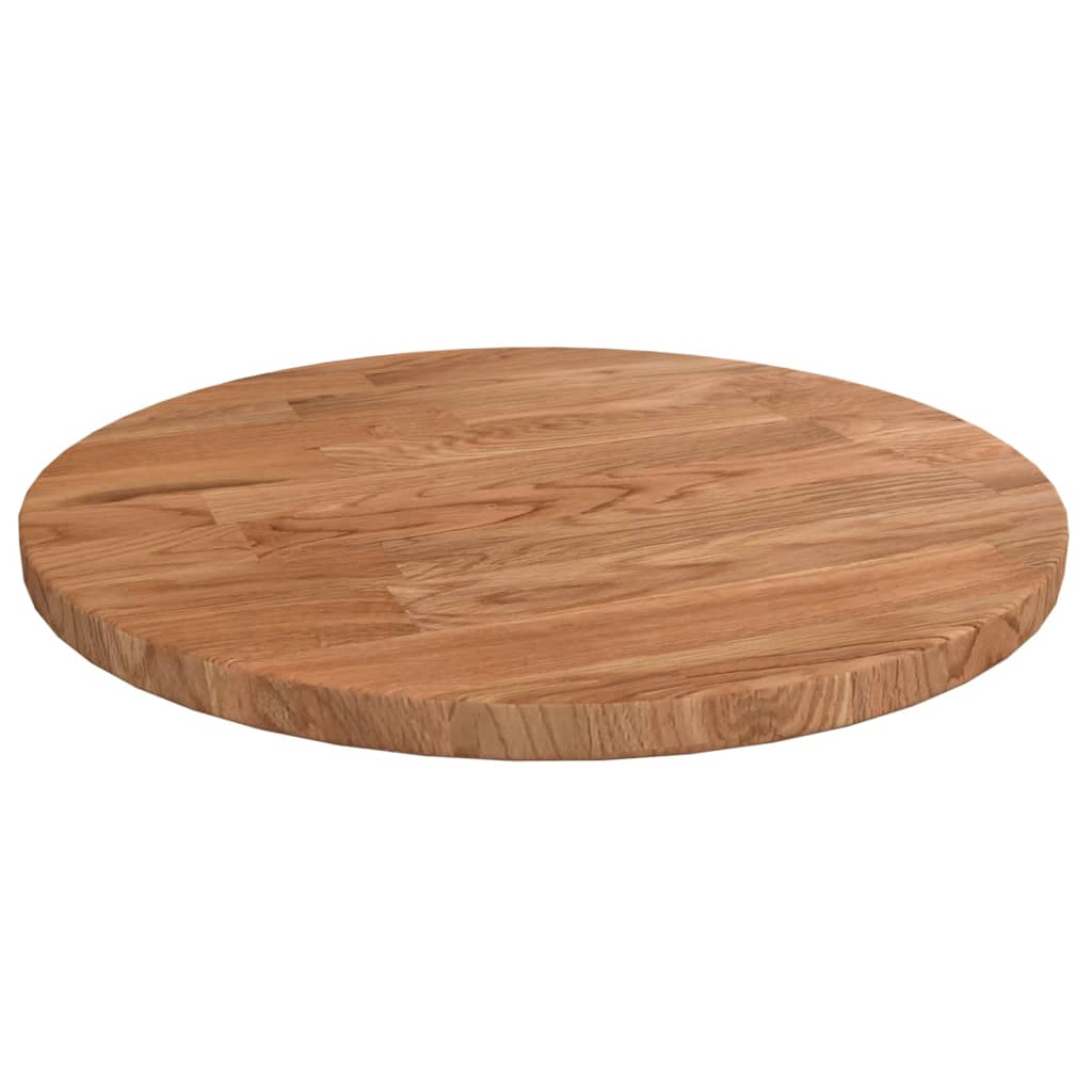 Round table top Light brown Ø30x1.5 cm Treated oak wood