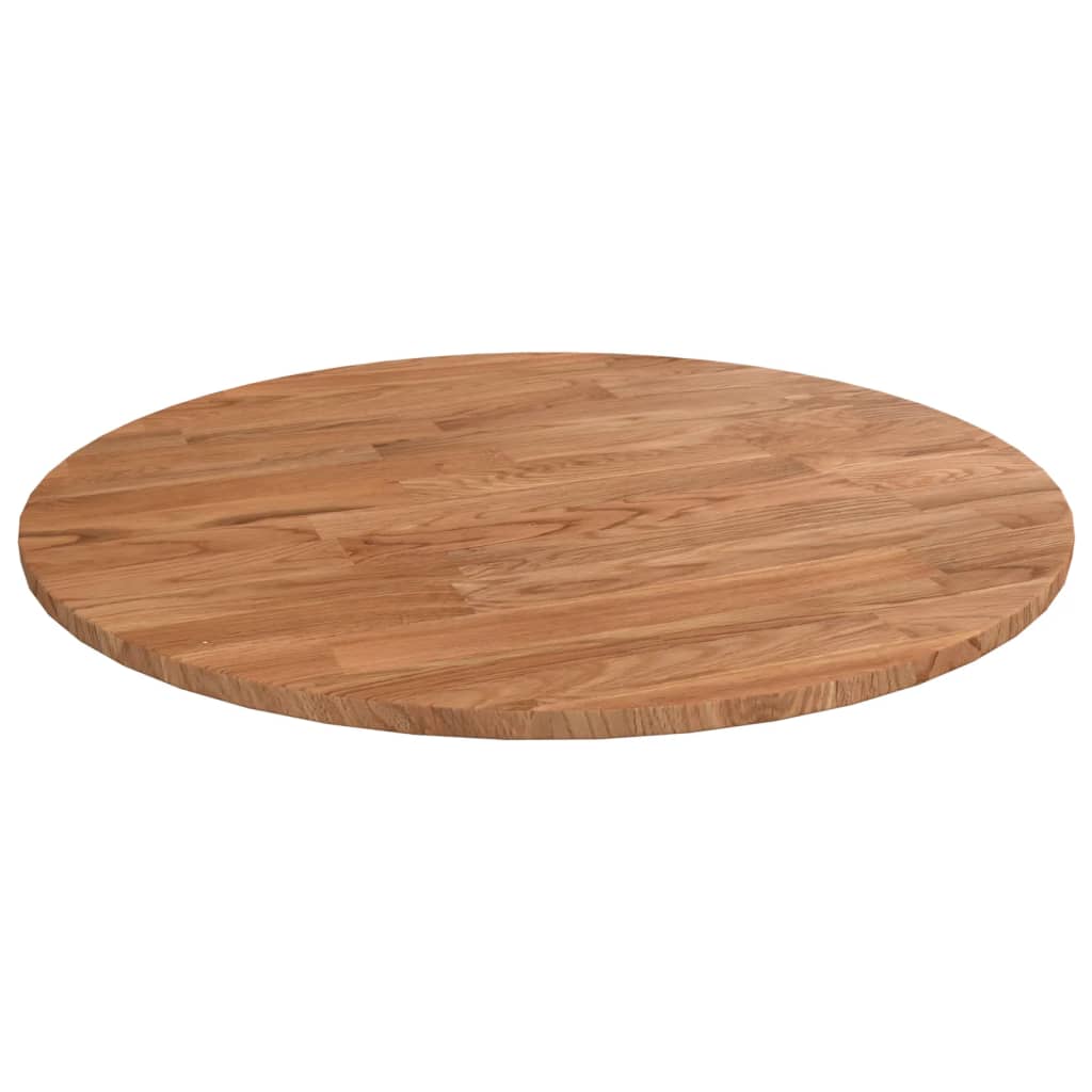 Round table top Light brown Ø40x1.5 cm Treated oak wood