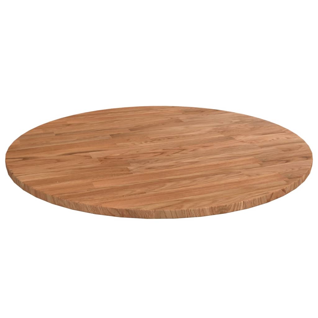 Round table top Light brown Ø50x1.5 cm Treated oak wood