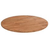 Dessus de table rond Marron clair Ø60x1,5 cm Bois chêne traité