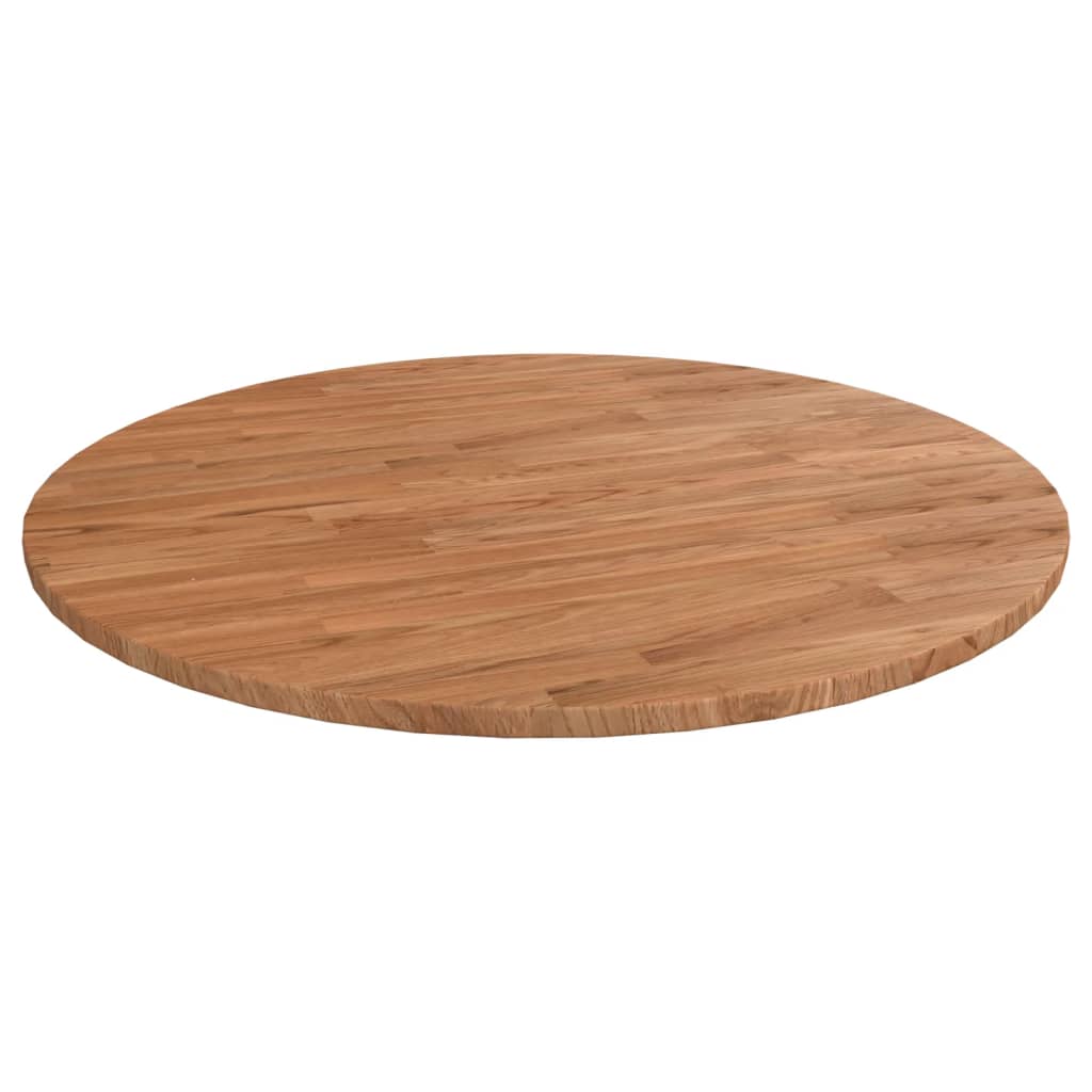 Round table top Light brown Ø70x1.5 cm Treated oak wood