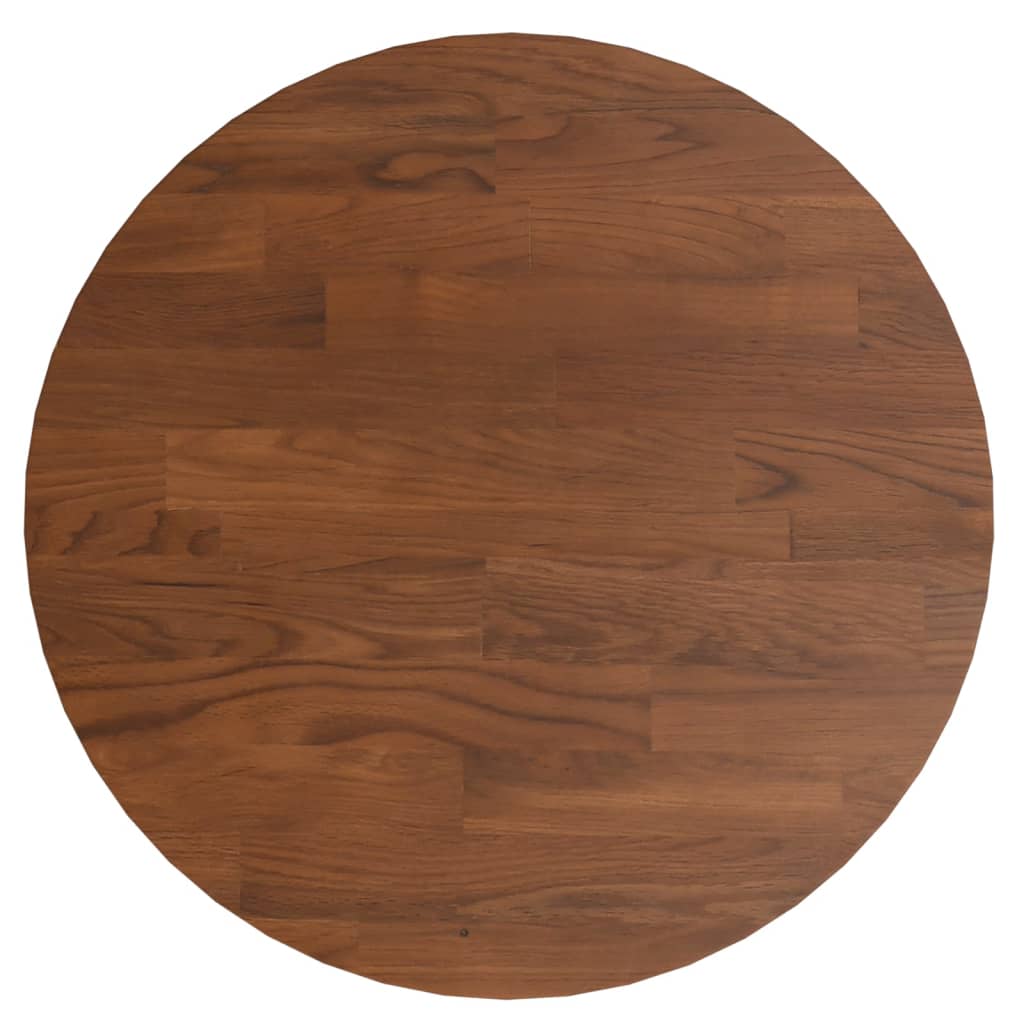 Round table top Dark brown Ø30x1.5cm Solid treated oak