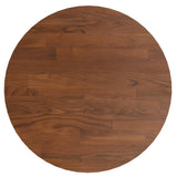 Round table top Dark brown Ø30x1.5cm Solid treated oak