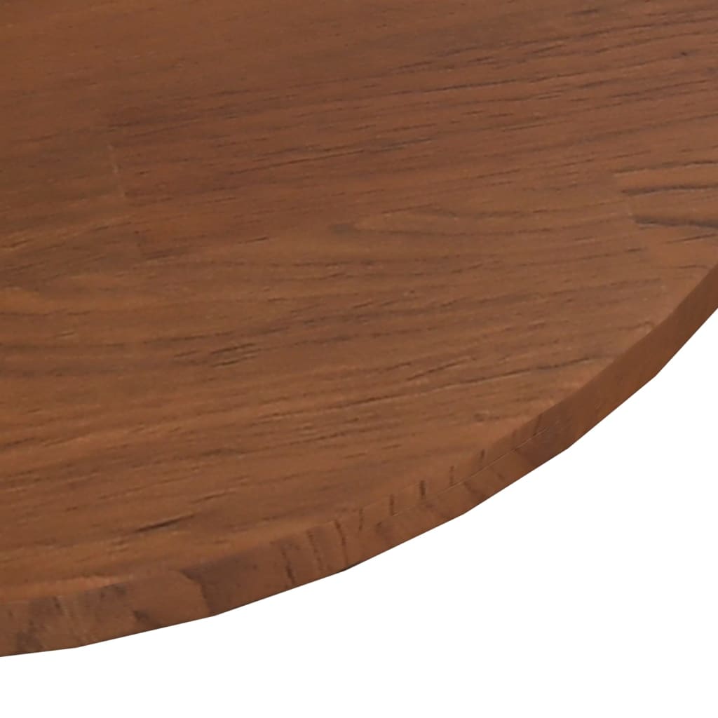 Round table top Dark brown Ø30x1.5cm Solid treated oak