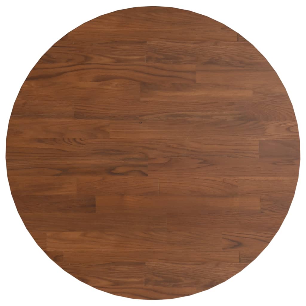 Round table top Dark brown Ø40x1.5cm Solid treated oak