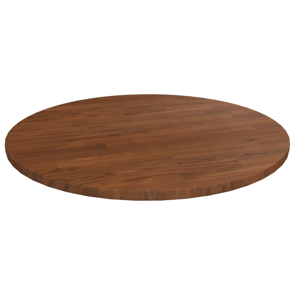 Round table top Dark brown Ø50x1.5cm Solid treated oak