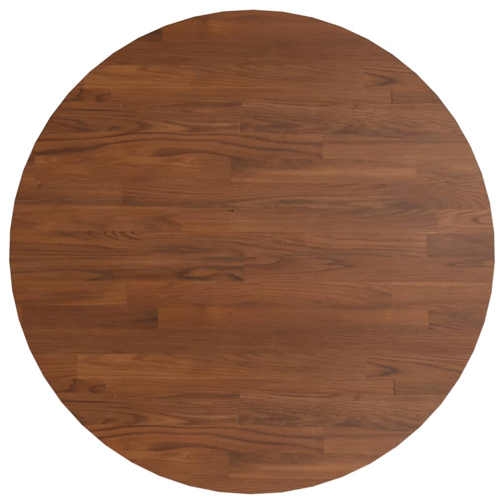 Round table top Dark brown Ø50x1.5cm Solid treated oak