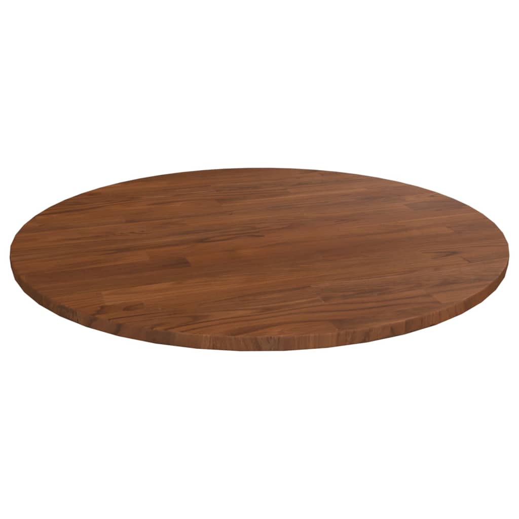 Round table top Dark brown Ø60x1.5cm Solid treated oak