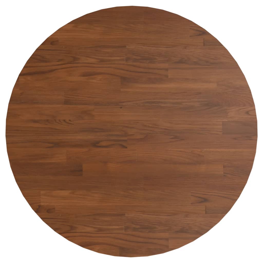 Round table top Dark brown Ø60x1.5cm Solid treated oak