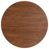 Round table top Dark brown Ø80x1.5cm Solid treated oak