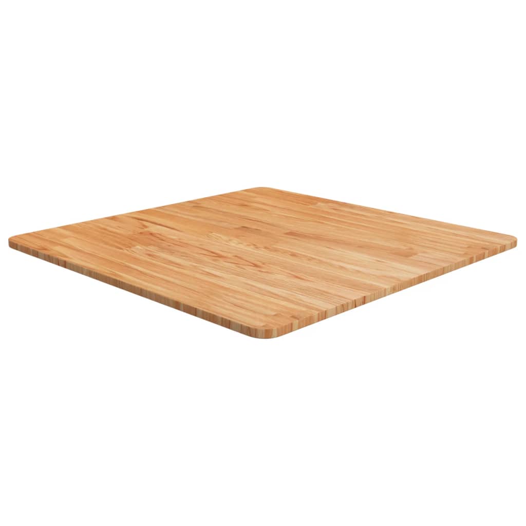 Square table top Light brown 70x70x1.5cm Treated oak wood