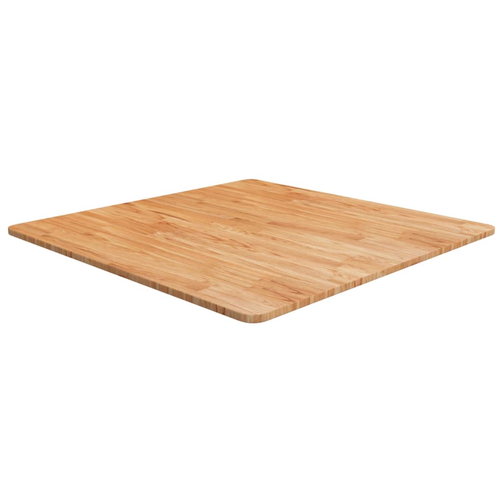 Square table top Light brown 80x80x1.5cm Treated oak wood