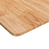 Square table top Light brown 80x80x1.5cm Treated oak wood