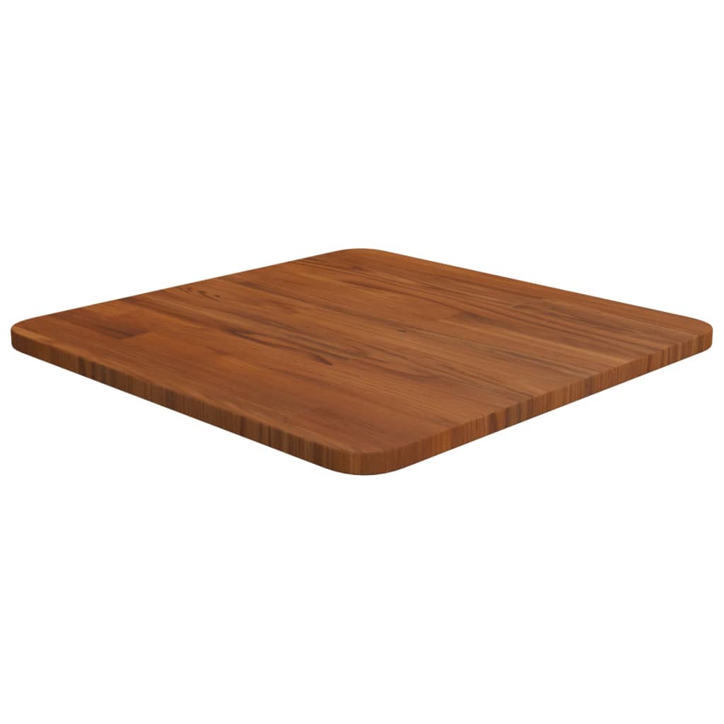 Square table top Dark brown 40x40x1.5cm Treated oak wood