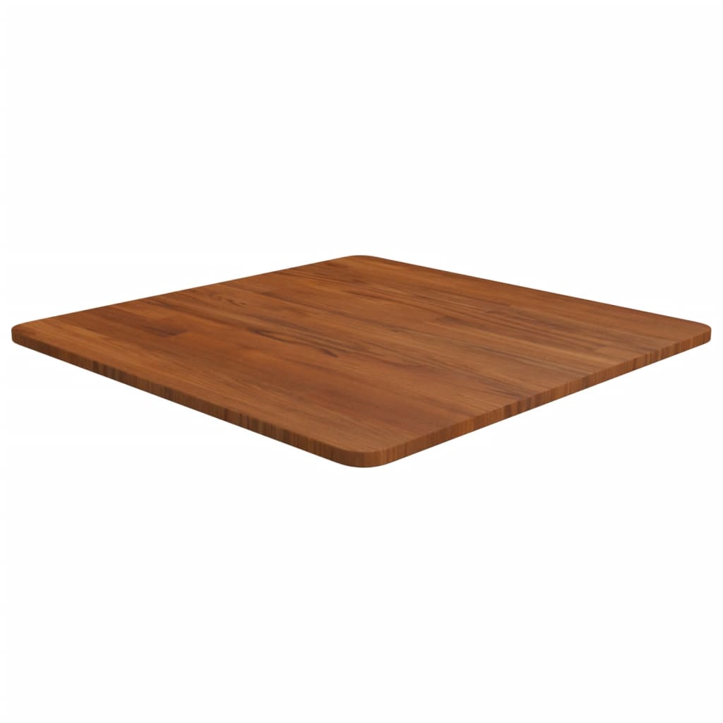 Square table top Dark brown 60x60x1.5cm Treated oak wood