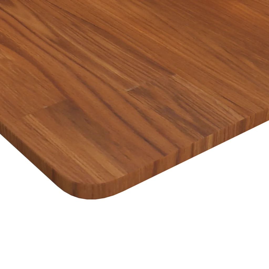 Square table top Dark brown 70x70x1.5cm Treated oak wood