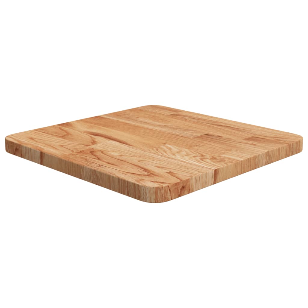 Square table top Light brown 40x40x2.5cm Treated oak wood