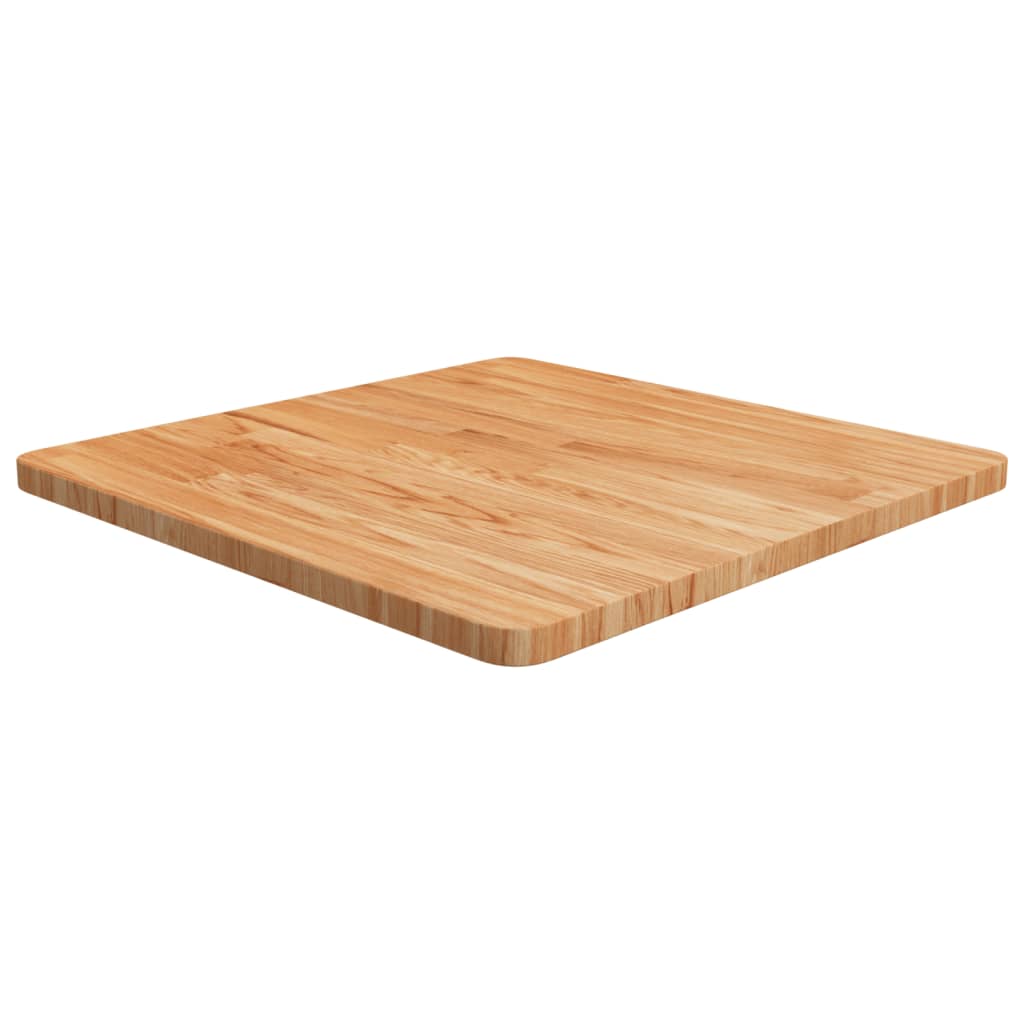 Square table top Light brown 60x60x2.5cm Treated oak wood