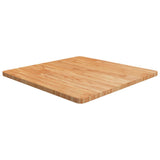 Square table top Light brown 70x70x2.5cm Treated oak wood