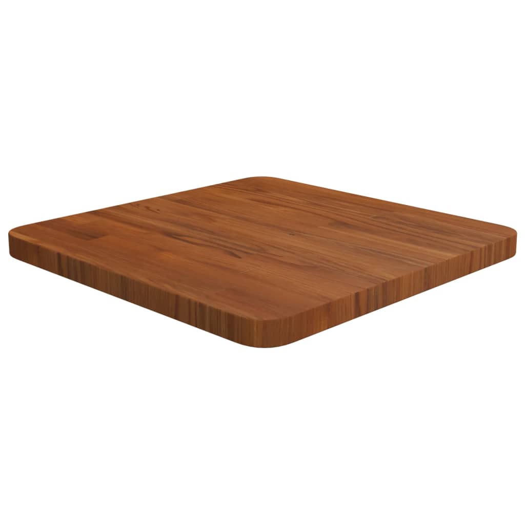 Square table top Dark brown 40x40x2.5cm Treated oak wood