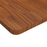 Square table top Dark brown 40x40x2.5cm Treated oak wood