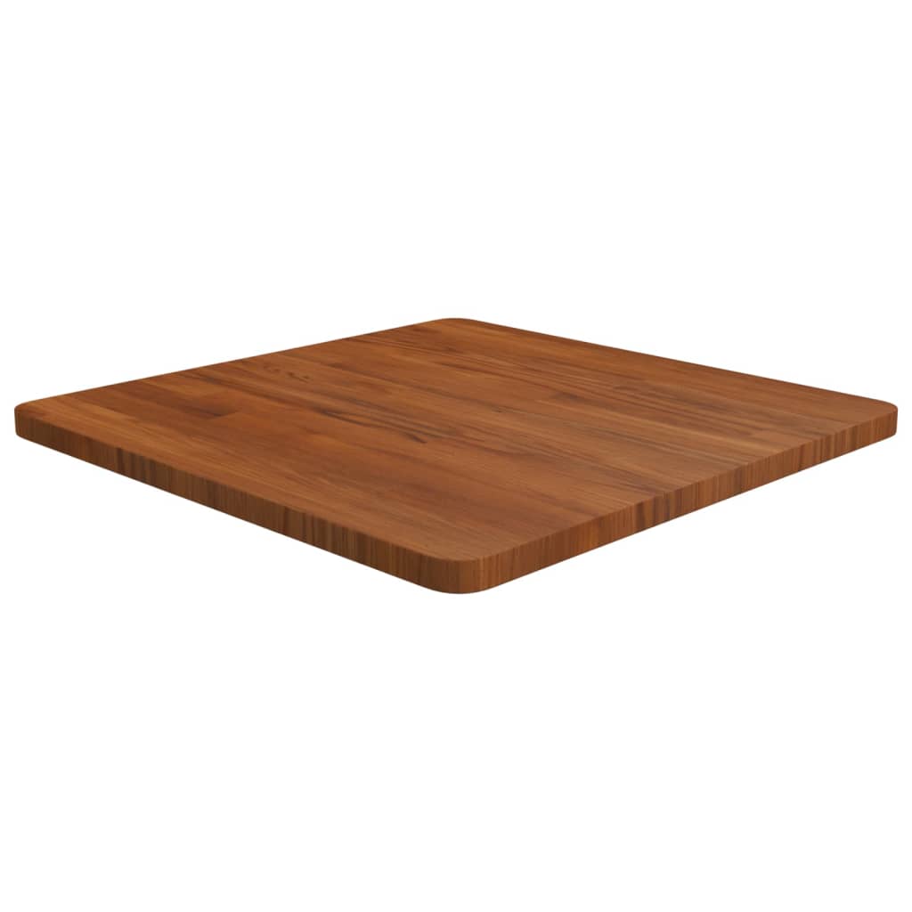 Square table top Dark brown 60x60x2.5cm Treated oak wood