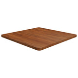 Square table top Dark brown 70x70x2.5cm Treated oak wood