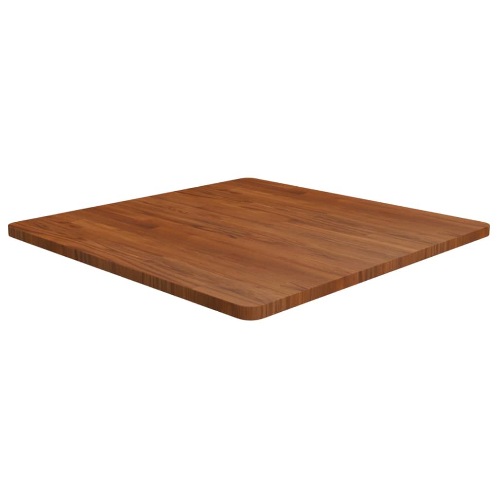 Square table top Dark brown 80x80x2.5cm Treated oak wood