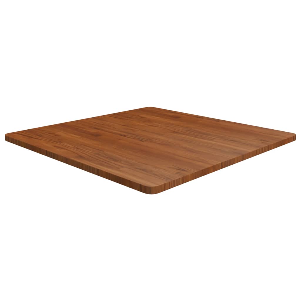 Square table top Dark brown 90x90x2.5cm Treated oak wood