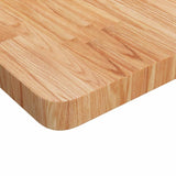 Square table top Light brown 40x40x4 cm Treated oak wood