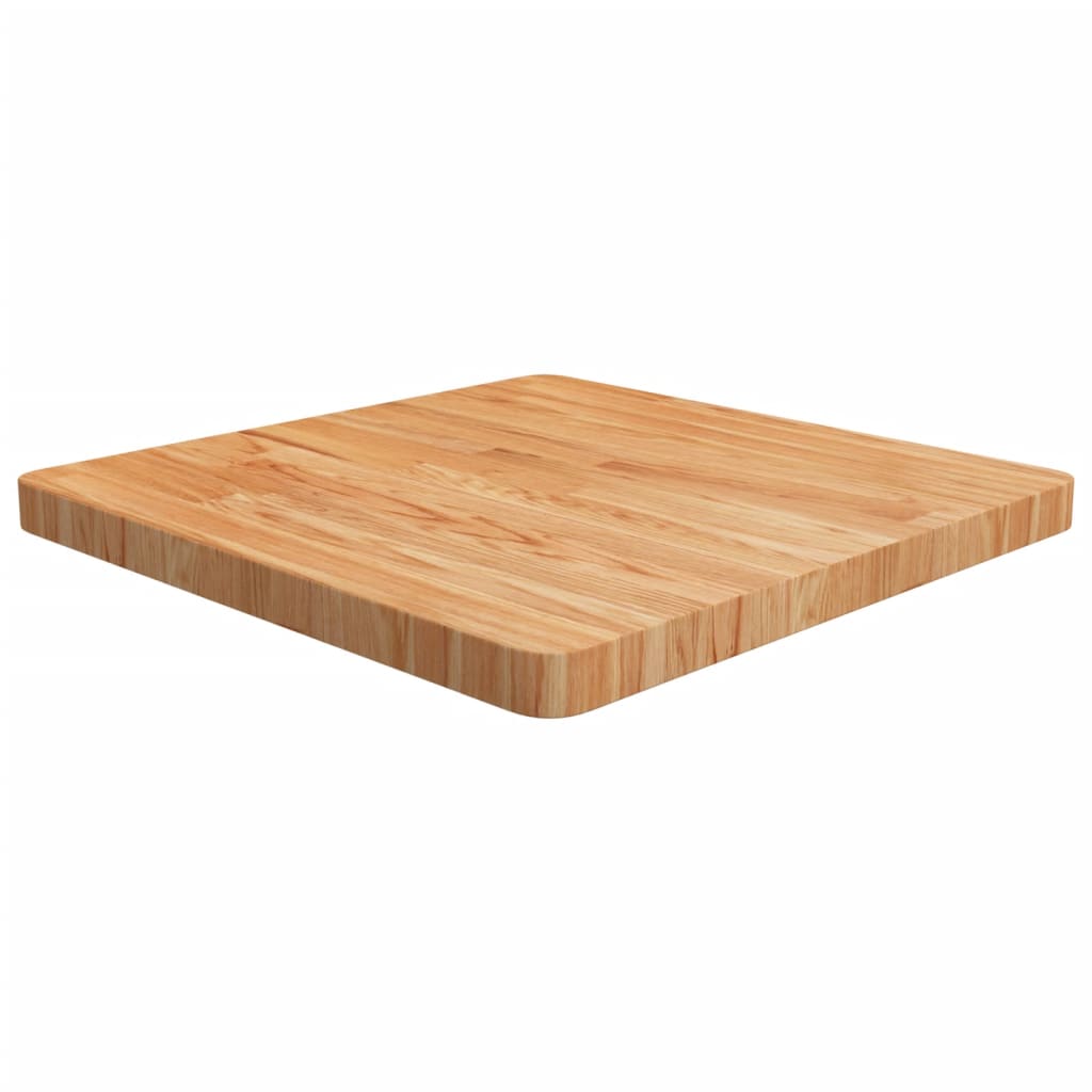 Square table top Light brown 60x60x4cm Treated oak wood