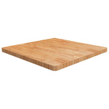 Square table top Light brown 80x80x4cm Treated oak wood