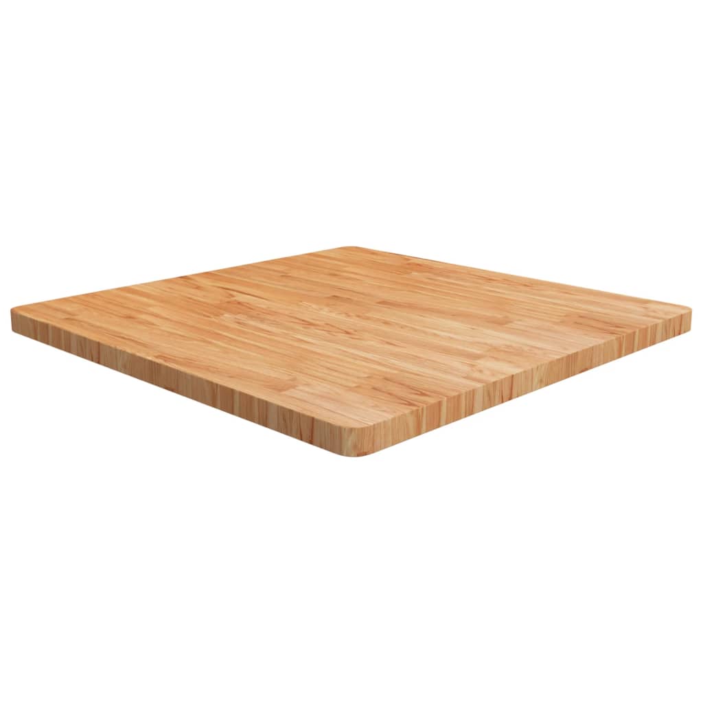 Square table top Light brown 90x90x4cm Treated oak wood