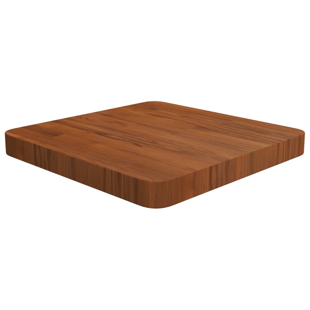 Square table top Dark brown 40x40x4 cm Treated oak wood