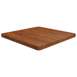 Square table top Dark brown 70x70x4cm Treated oak wood