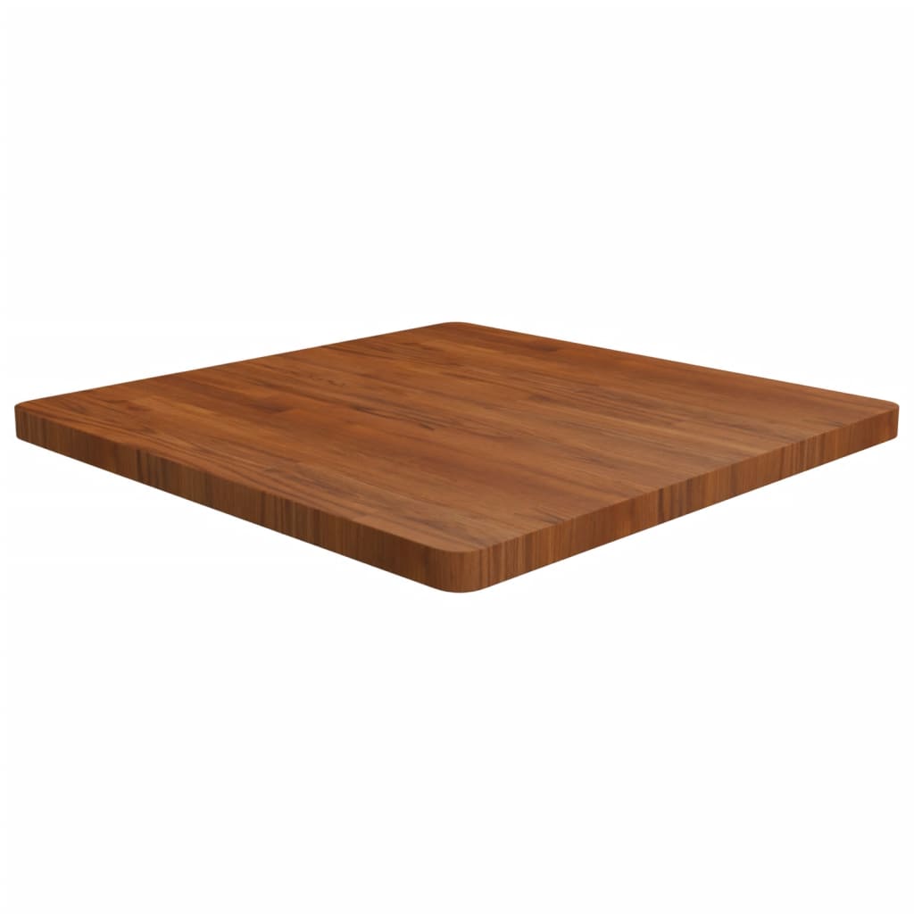 Square table top Dark brown 80x80x4cm Treated oak wood