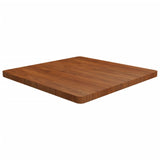 Square table top Dark brown 80x80x4cm Treated oak wood