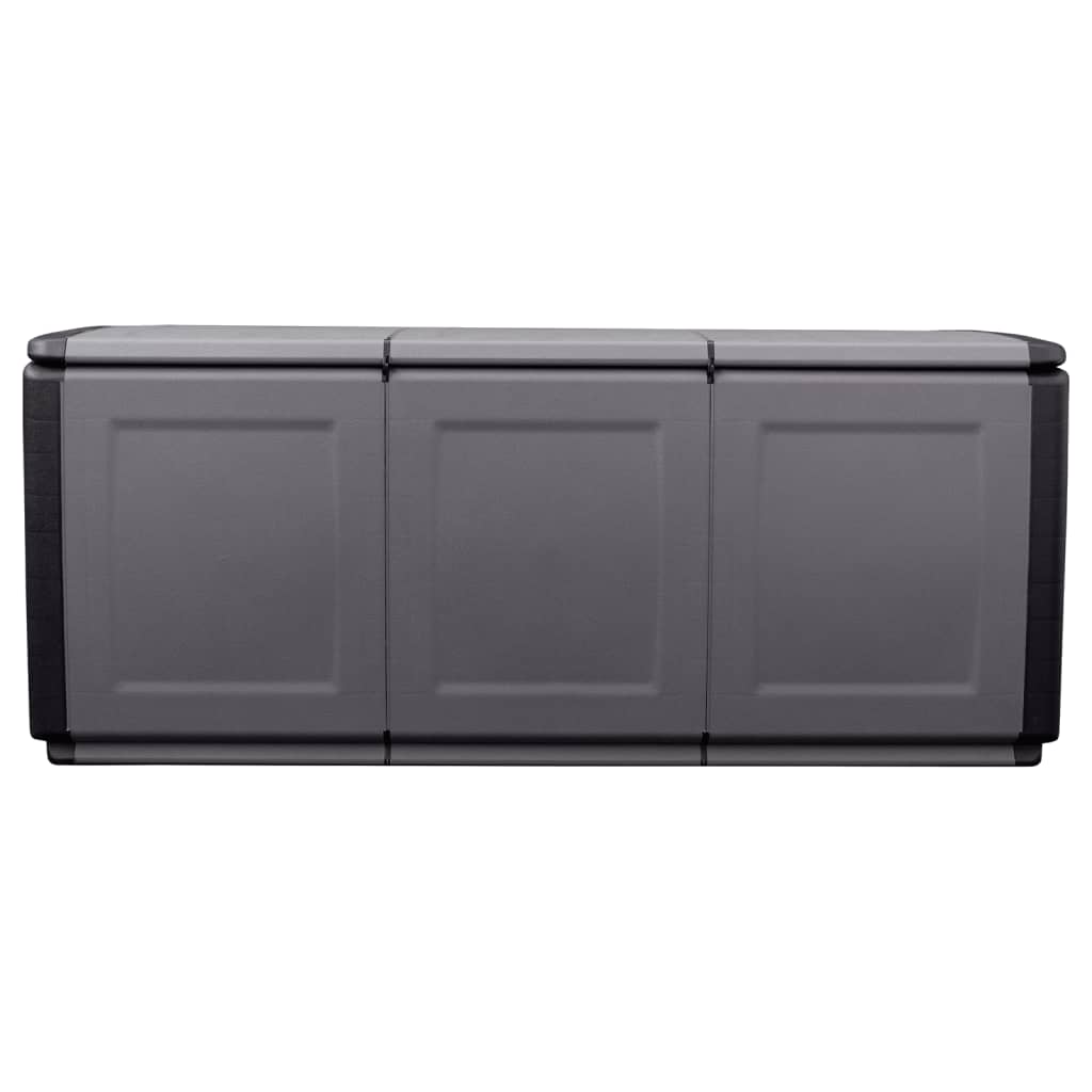 Garden storage box 138x53x57 cm 330 L Dark grey black