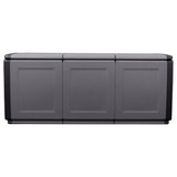 Garden storage box 138x53x57 cm 330 L Dark grey black