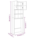 Meuble pour machine à laver Chêne fumé 64x25,5x190 cm