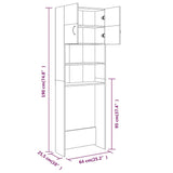 Meuble pour machine à laver Sonoma gris 64x25,5x190 cm