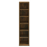 Armoire à CD Chêne fumé 21x20x88 cm Bois d'ingénierie