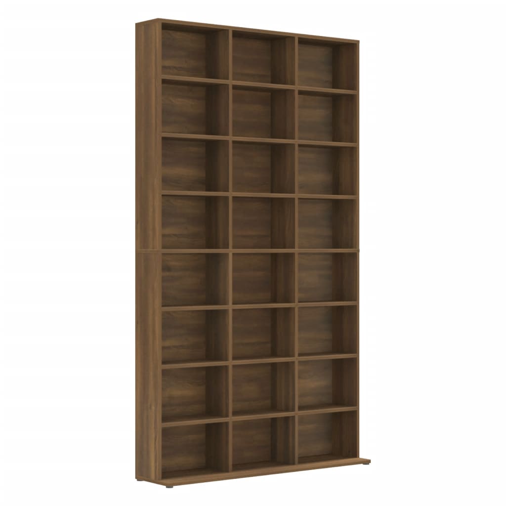 Armoire à CD Chêne marron 102x23x177,5 cm Bois d'ingénierie