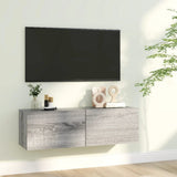 Sonoma Grey TV Wall Cabinet 100x30x30 cm Engineered Wood