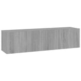 Armoire murale TV Sonoma gris 120x30x30 cm Bois d'ingénierie