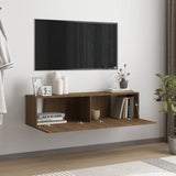 TV wall cabinet Brown oak 120x30x30 cm Engineered wood