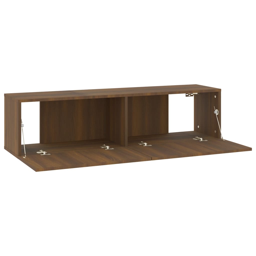 TV wall cabinet Brown oak 120x30x30 cm Engineered wood