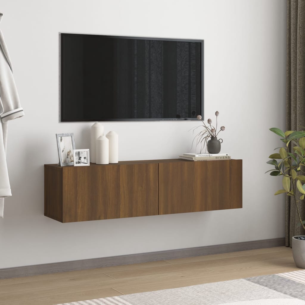 Armoire murale TV Chêne marron 120x30x30 cm Bois d'ingénierie