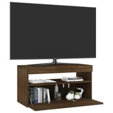 TV cabinet with LED lights Brown oak 75x35x40 cm