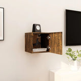 Wall-mounted TV cabinet Smoked oak 30.5x30x30 cm